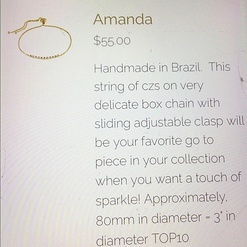 Sheila Fajl Amanda Bracelet 18k Gold Plated. Perfect Graduation or Bday Gift - Picture 5 of 8